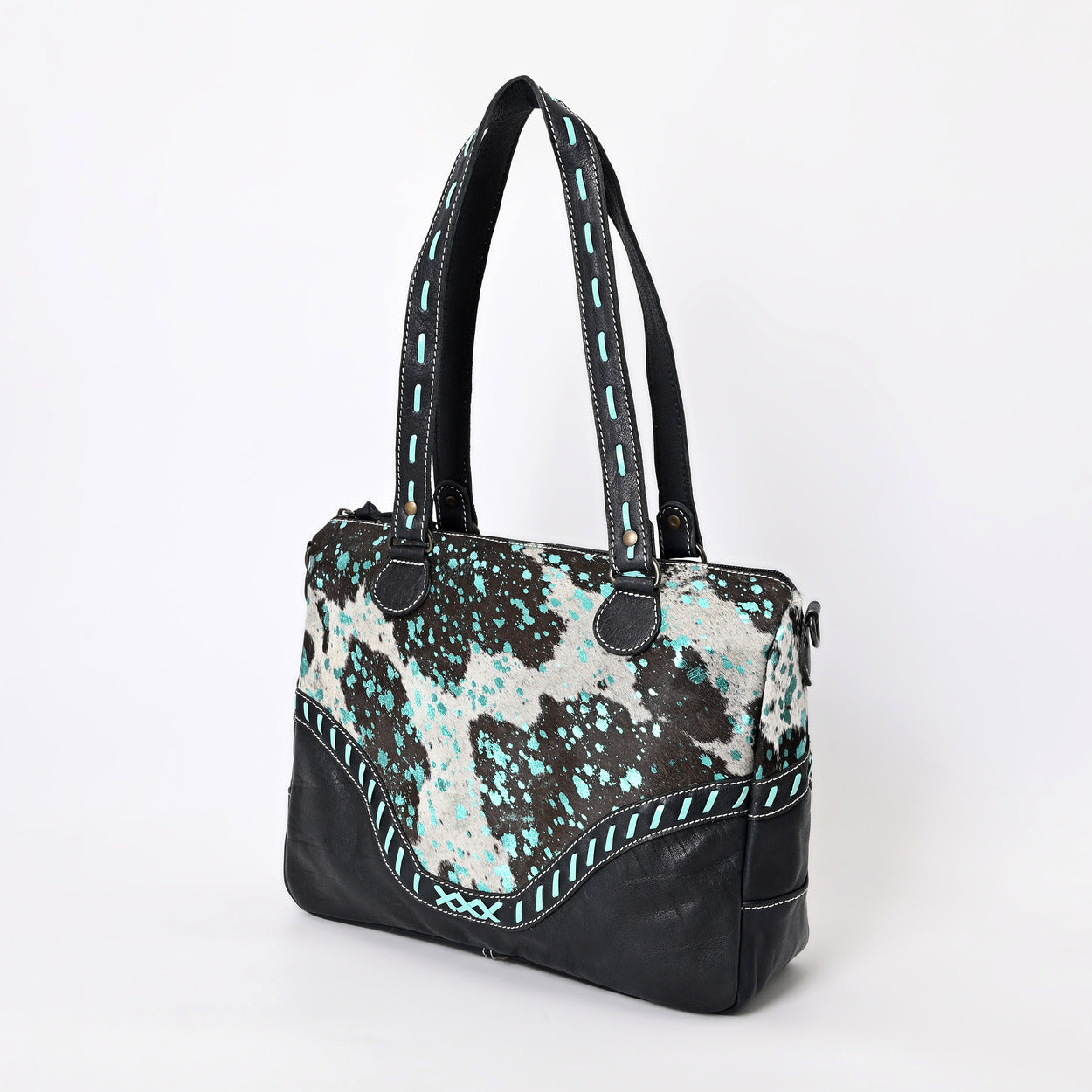 Turquoise Sprinkle Messenger Bag