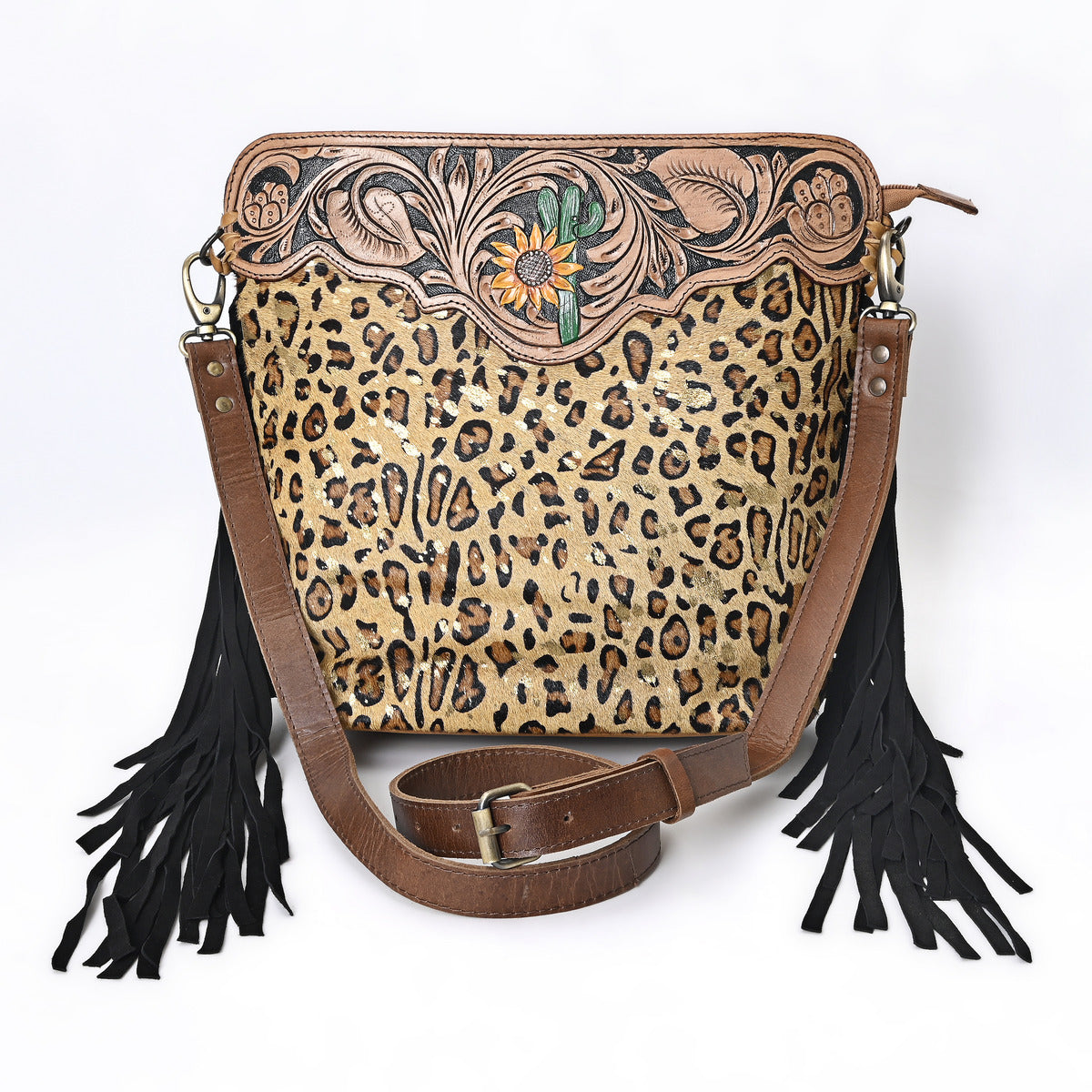 Faling Sunflower Hand Tooled