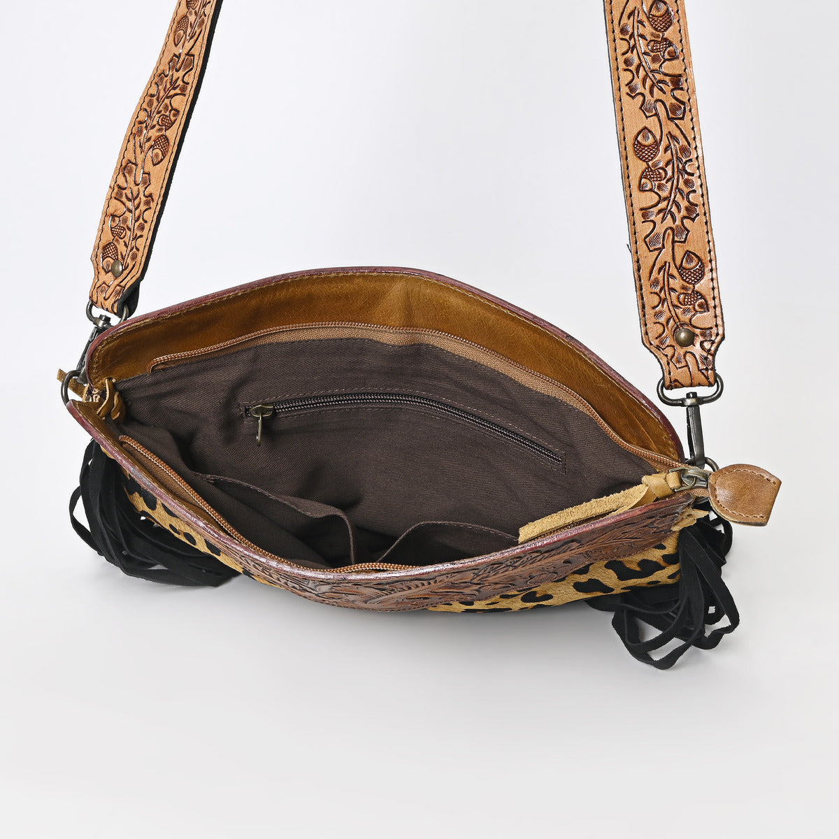 Dry Oak Tooled Bag