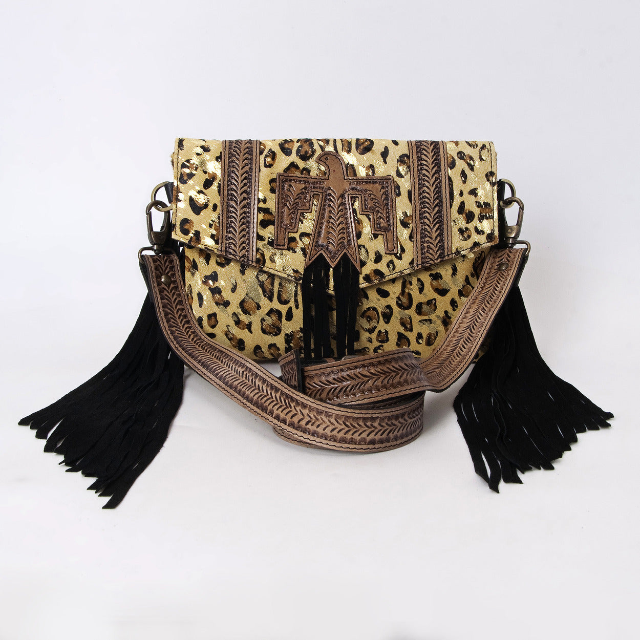 Flying Eagle Safari Hand Tooled Bag