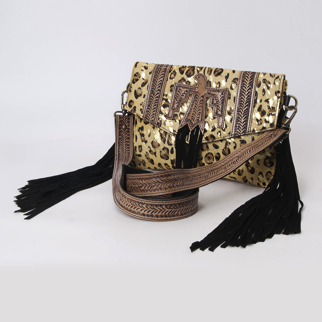 Flying Eagle Safari Hand Tooled Bag