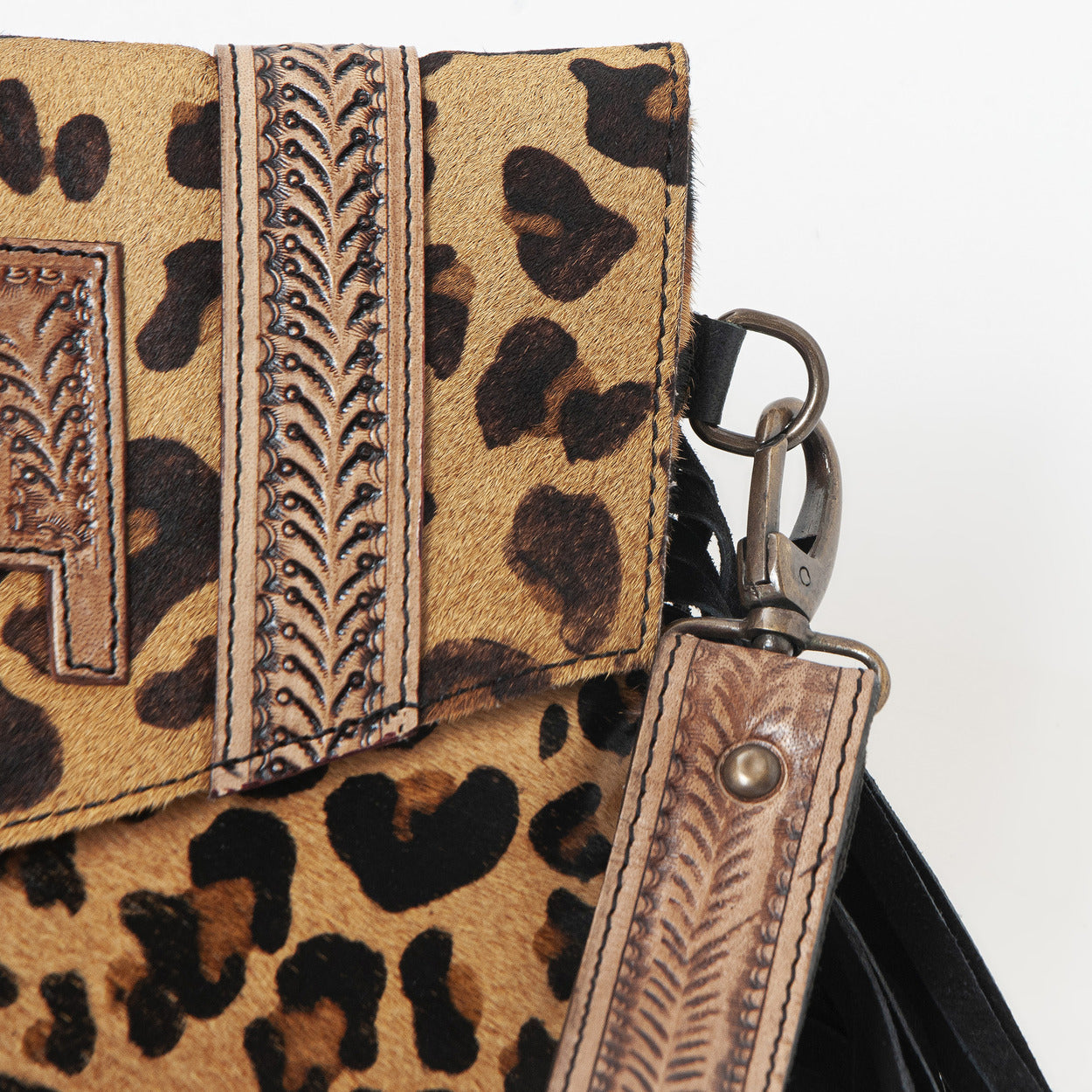 Flying Eagle Jaguar Hand Tooled Bag