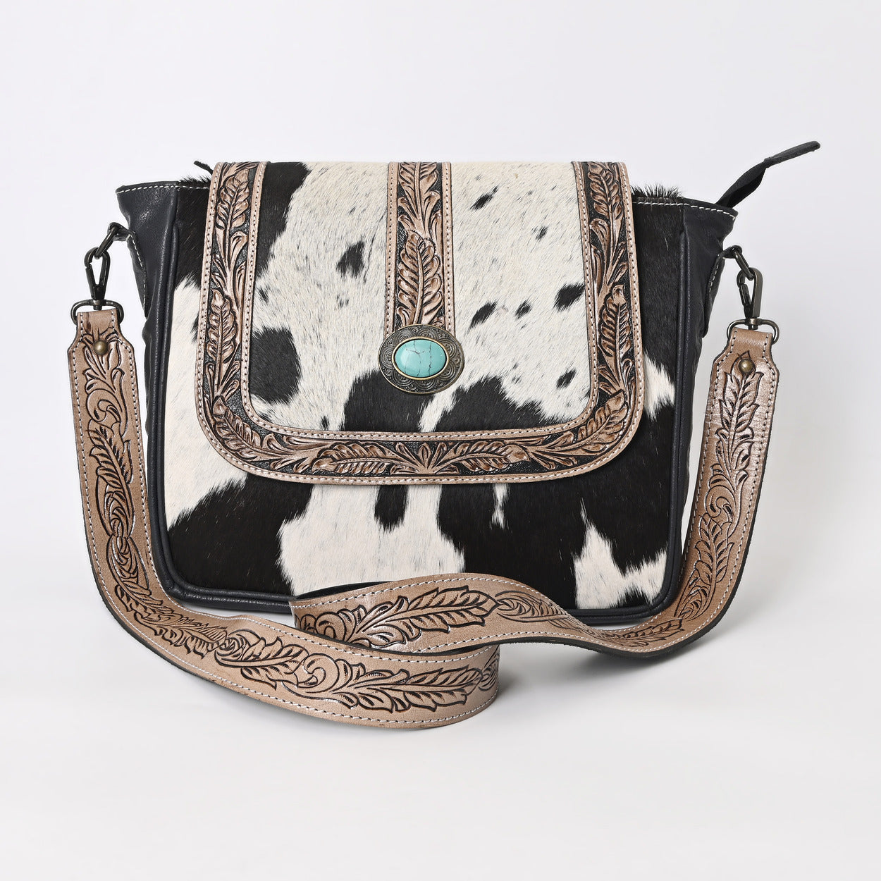 Accent Waves Hand Tooled Bag
