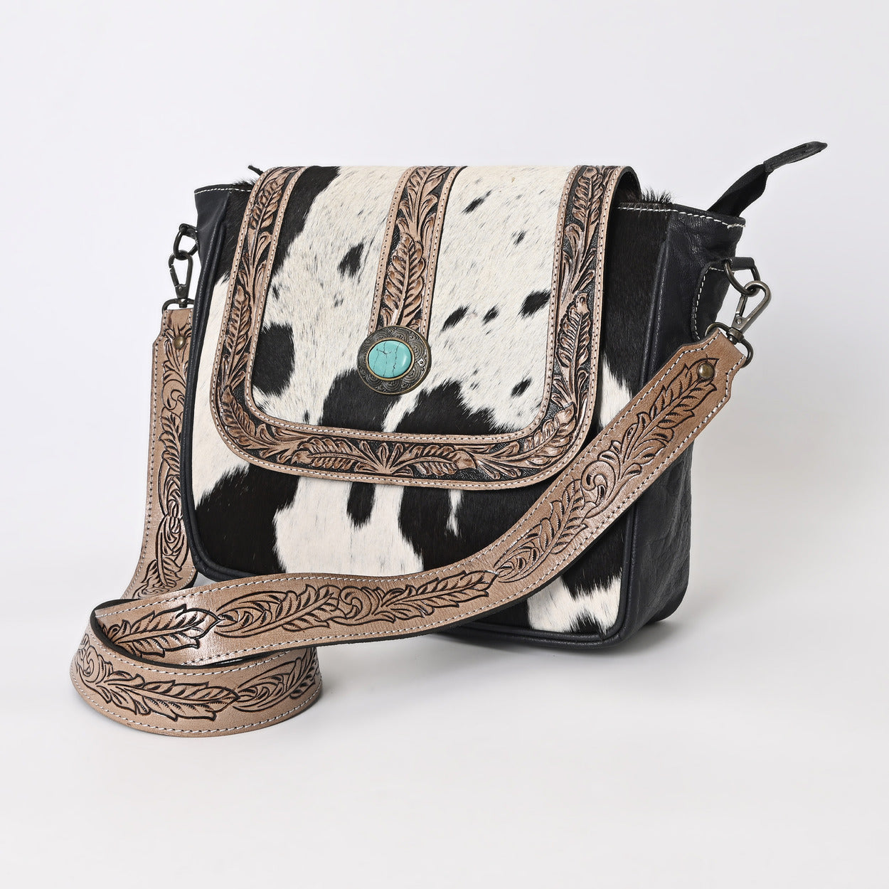 Accent Waves Hand Tooled Bag