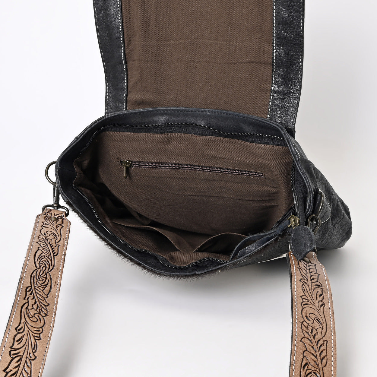 Accent Waves Hand Tooled Bag