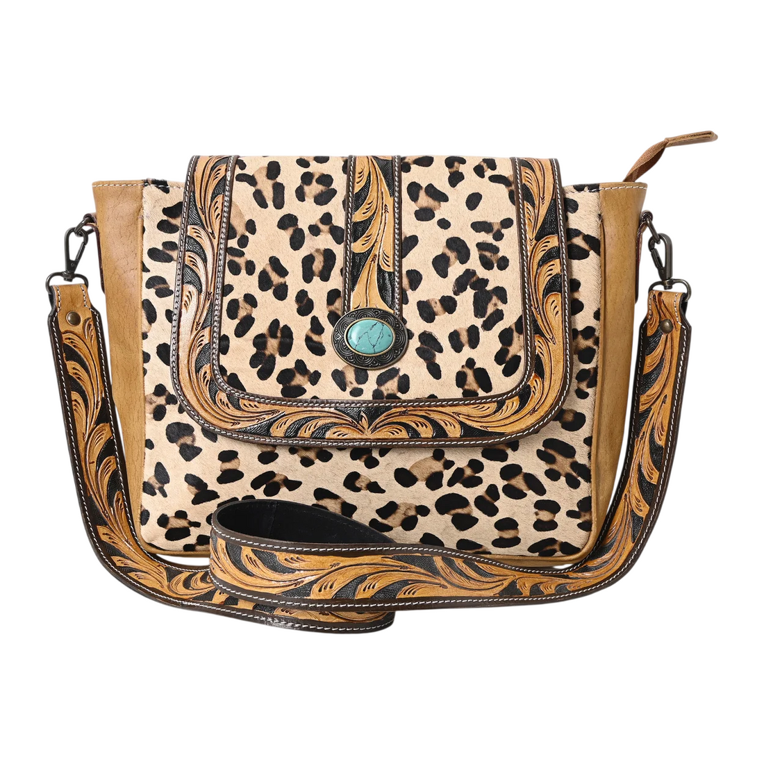 Honey Leaf Hand Tooled Bag