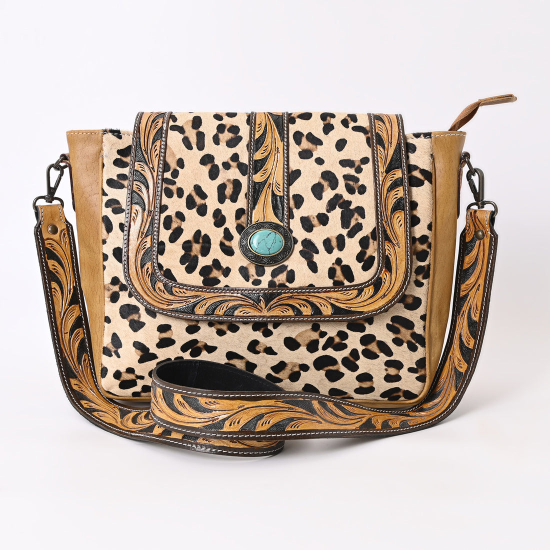 Honey Leaf Hand Tooled Bag