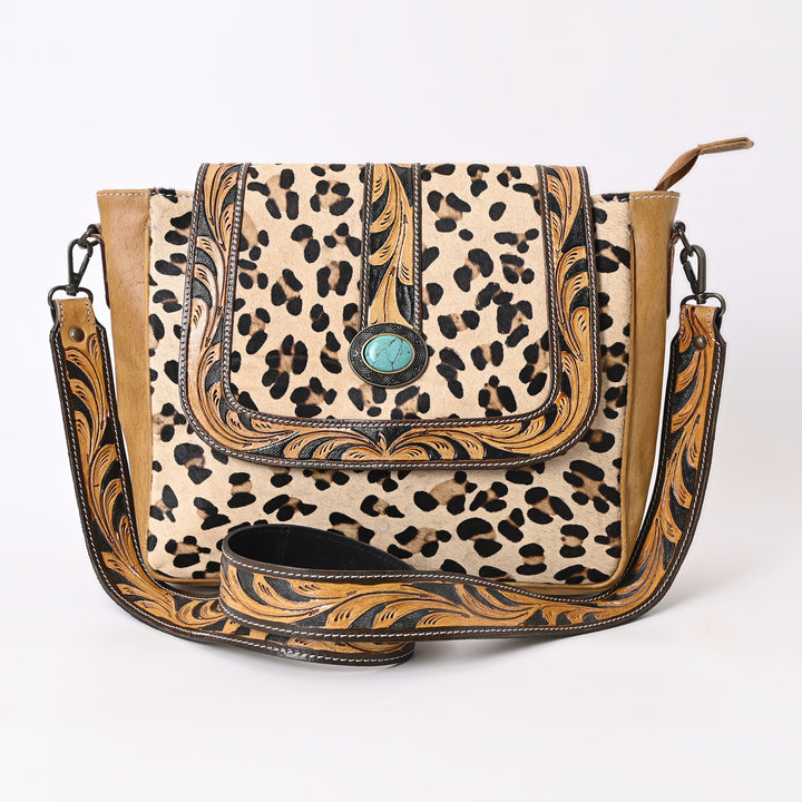 Honey Leaf Hand Tooled Bag