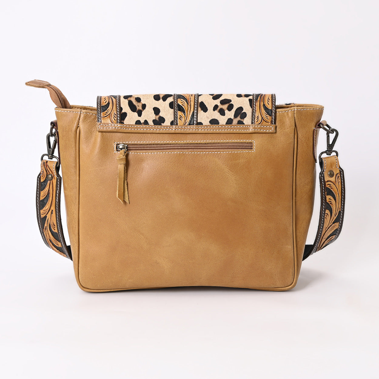 Honey Leaf Hand Tooled Bag