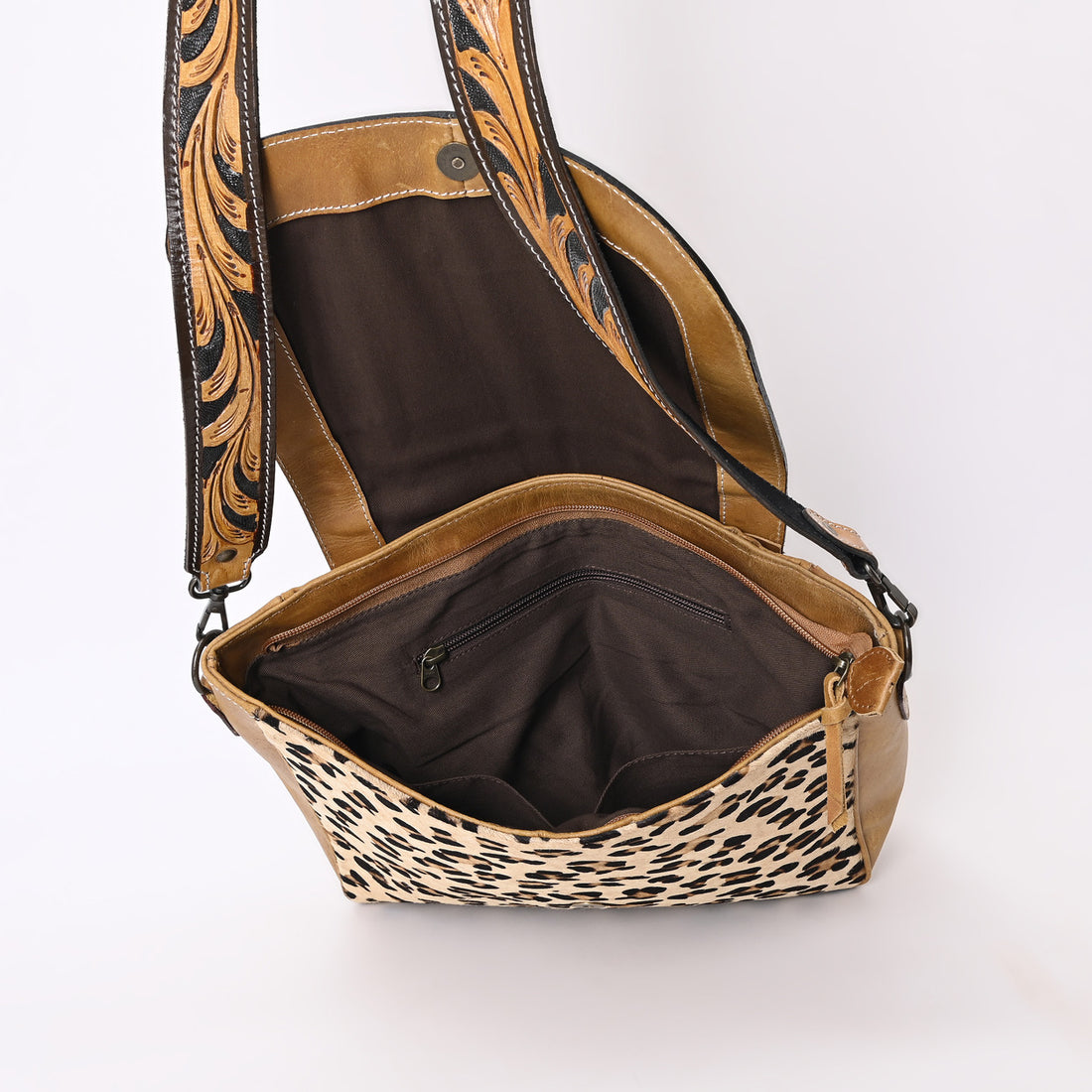 Honey Leaf Hand Tooled Bag