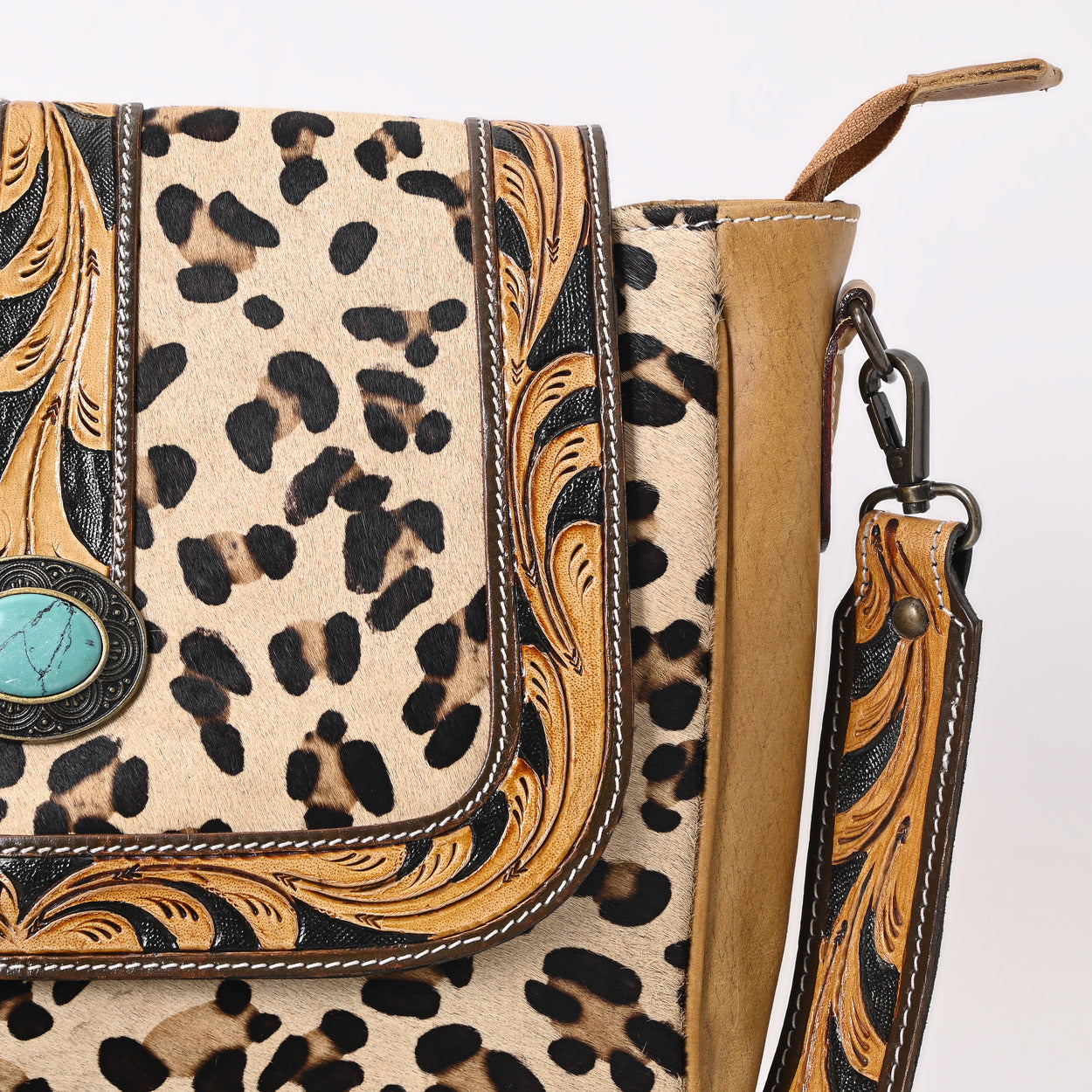 Honey Leaf Hand Tooled Bag