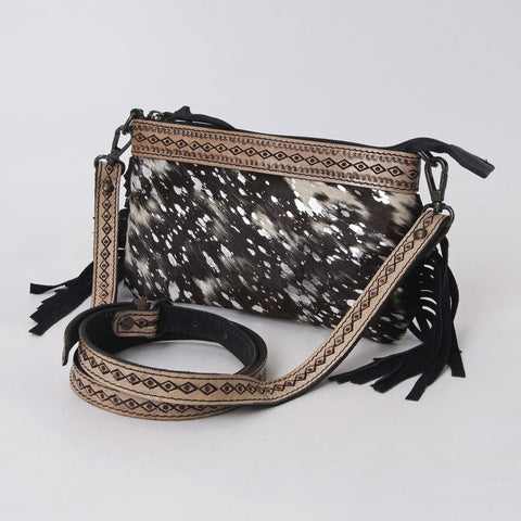 perky Black & White pouch Bag