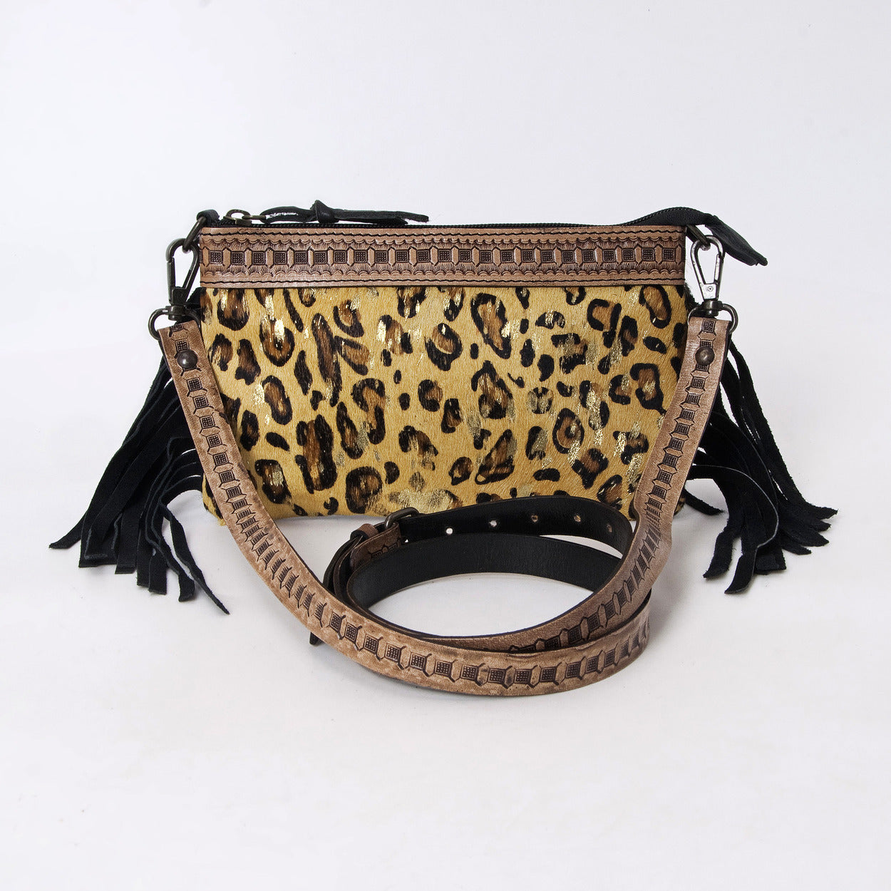 Shiny Jaguar Pouch Bag