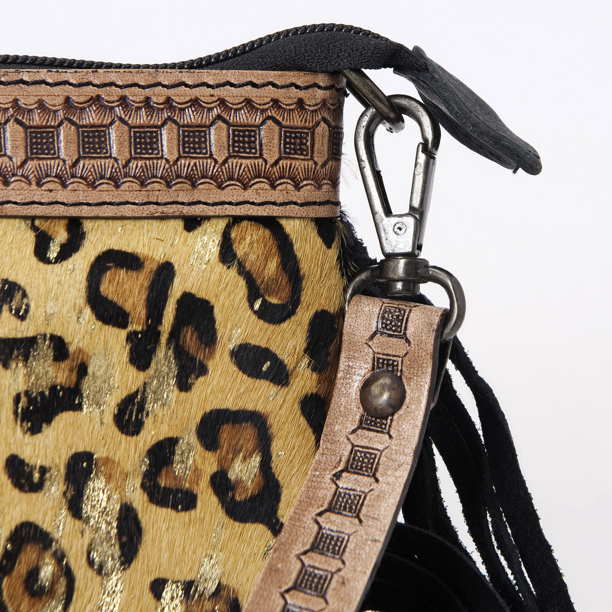 Shiny Jaguar Pouch Bag