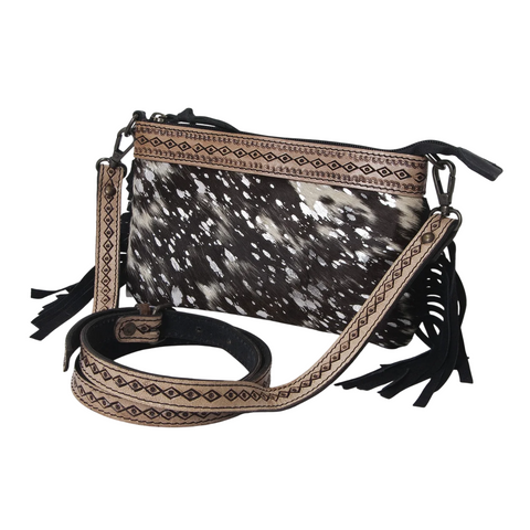 perky Black & White pouch Bag