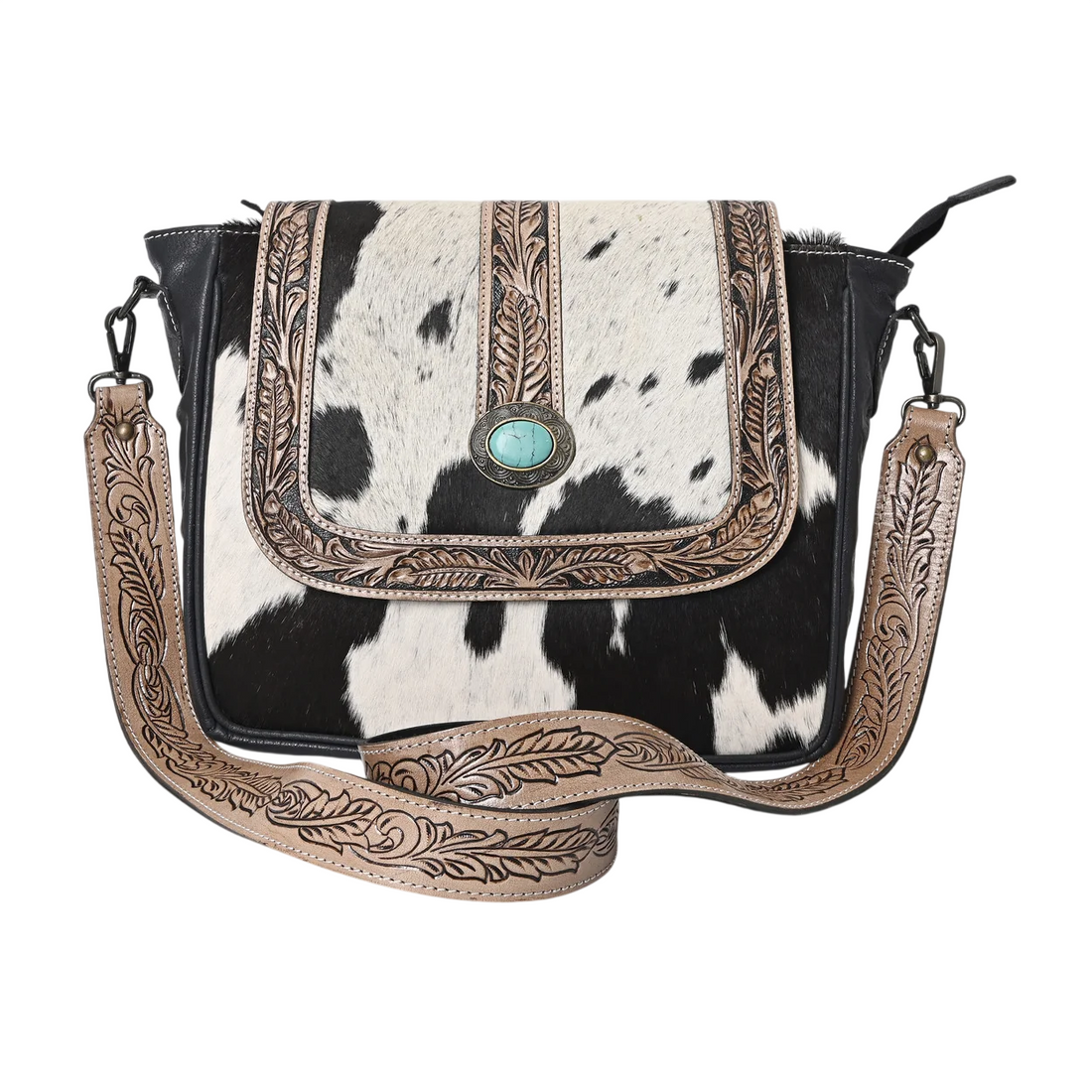 Accent Waves Hand Tooled Bag