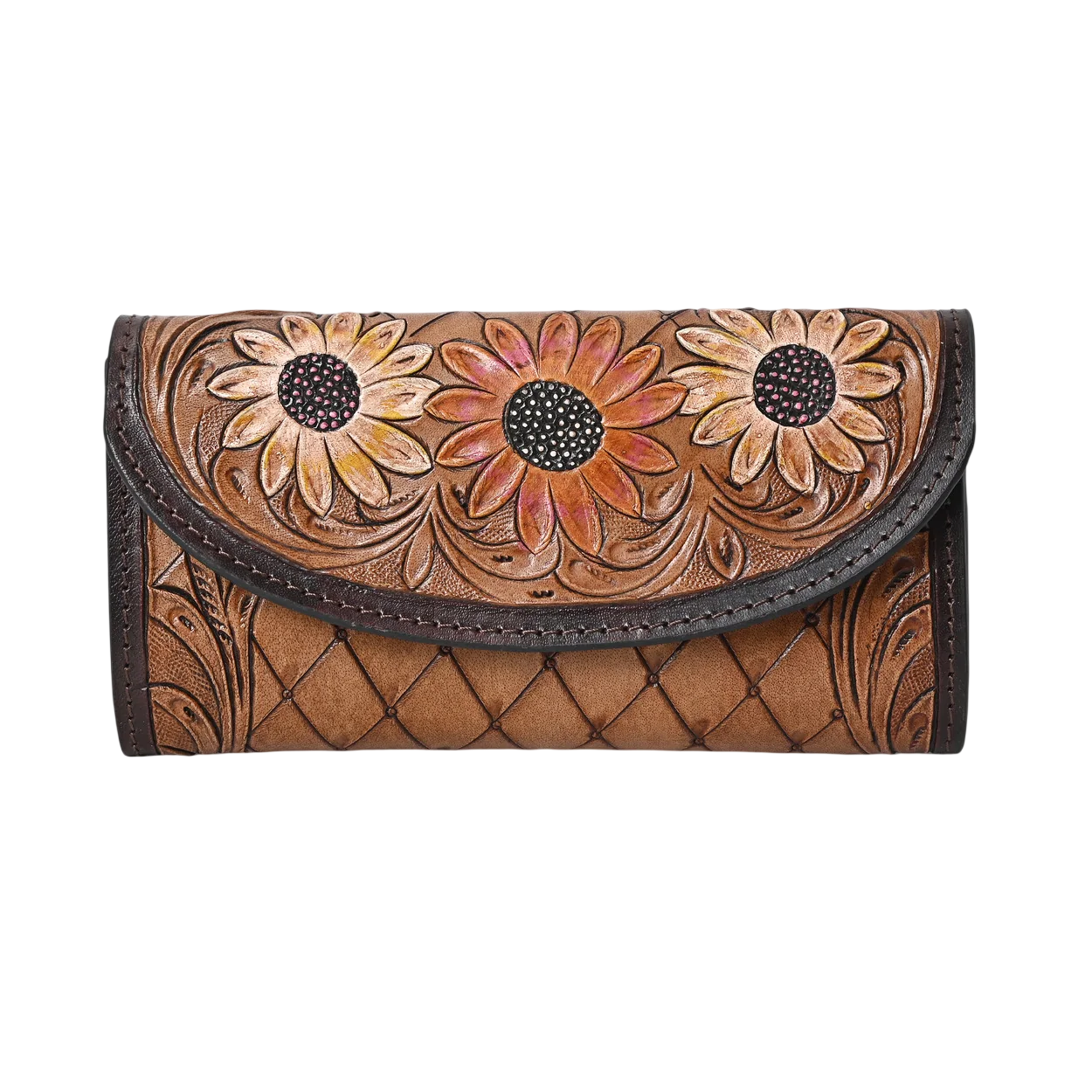 Cutie Flower Tooled Wallet