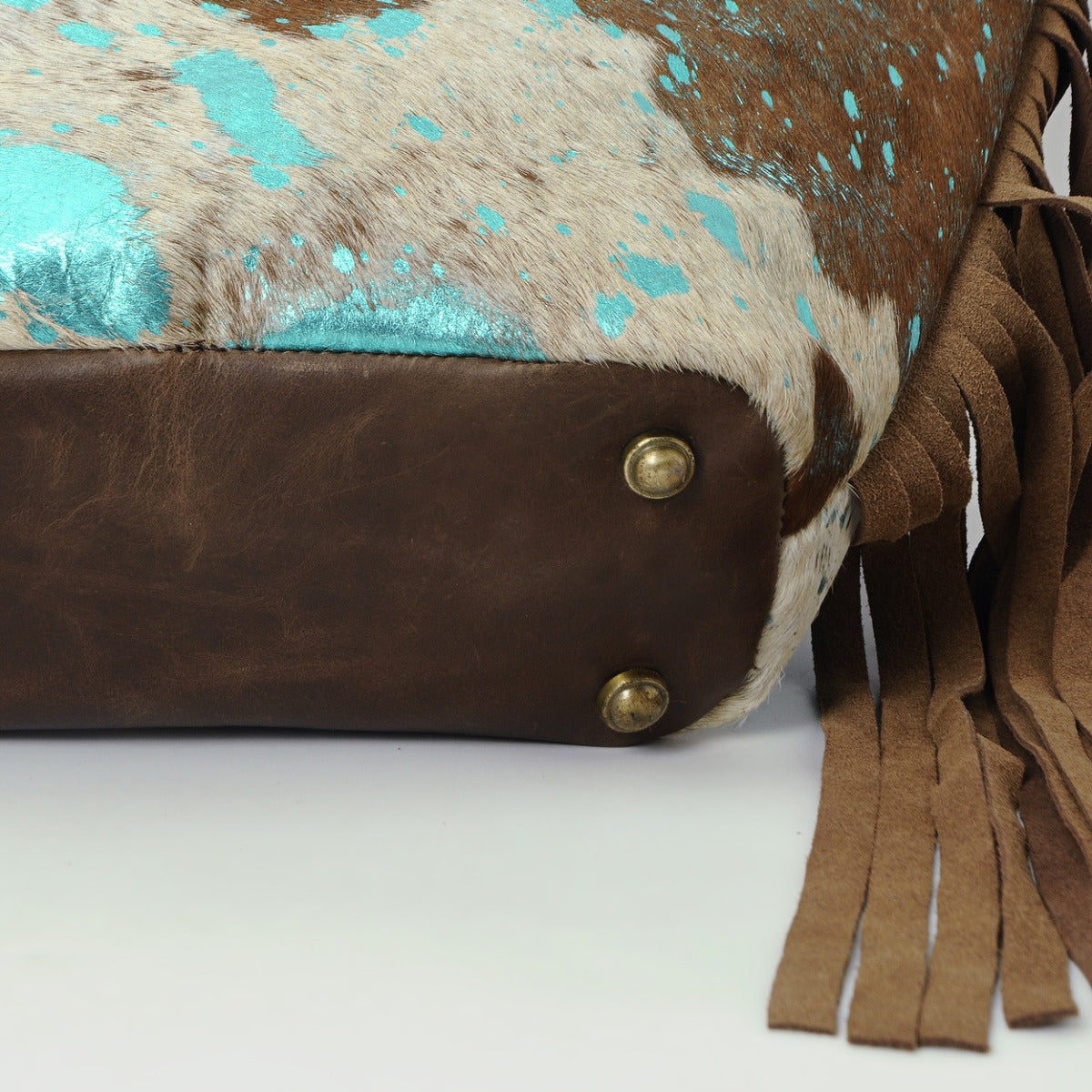 Hazel Blue Crossbody Fringe Bag