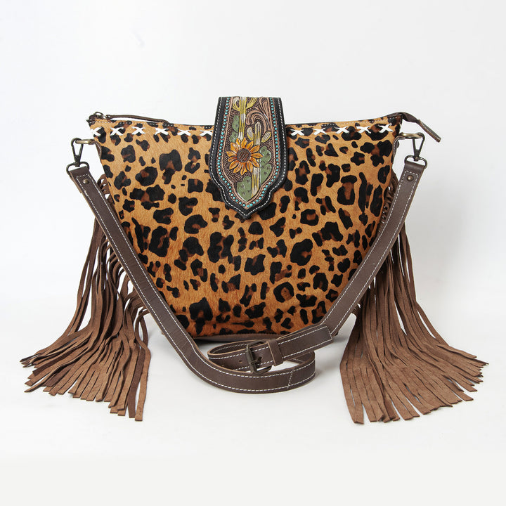 Hazel Jaguar Crossbody Fringe Bag