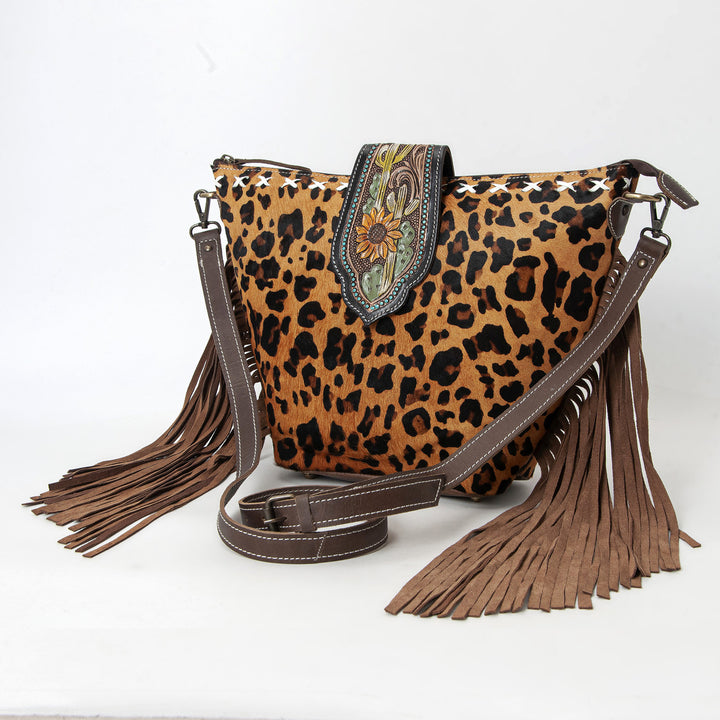 Hazel Jaguar Crossbody Fringe Bag