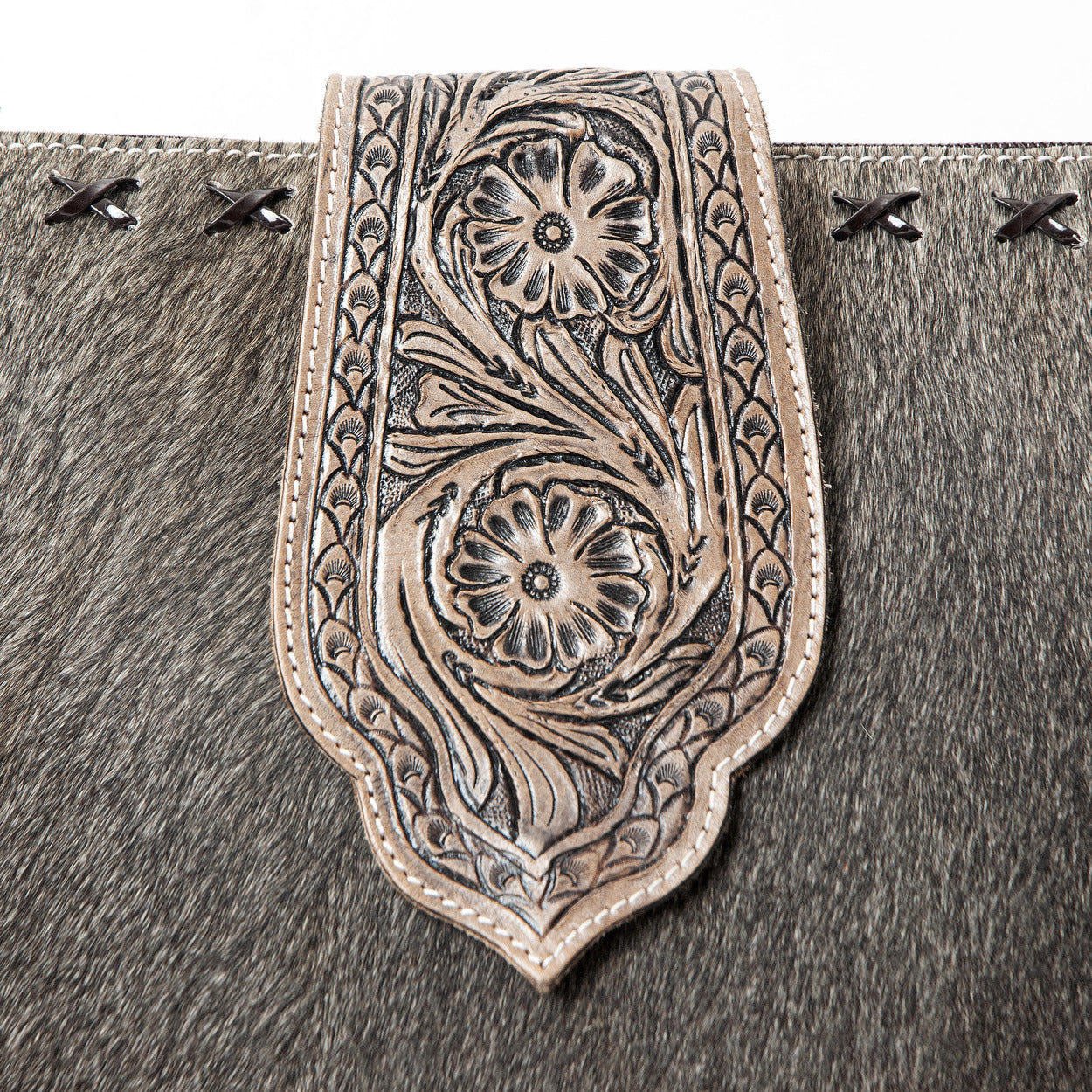 Hazel Grey Crossbody Fringe Bag