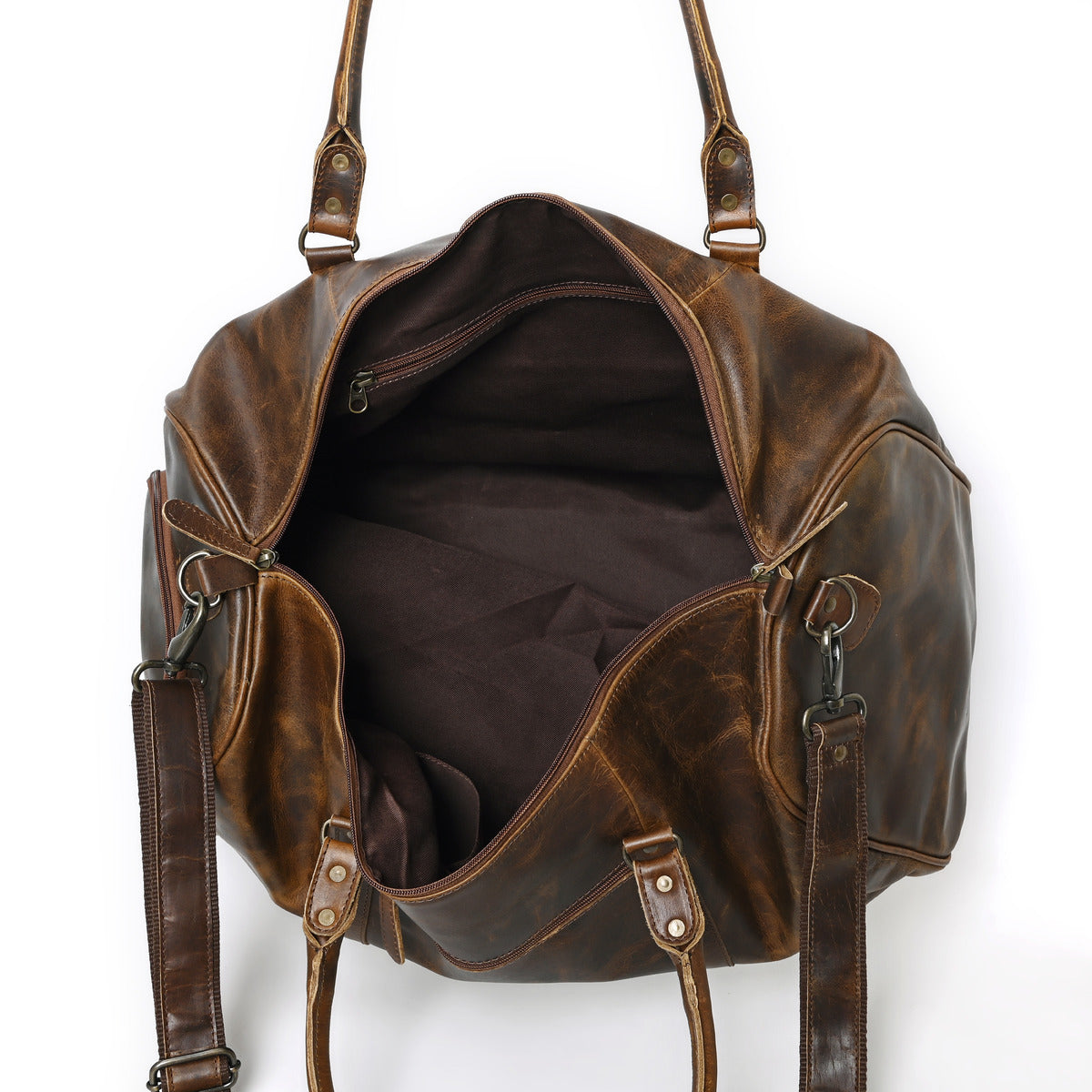 Calmra Hunter Leather Messenger Bag
