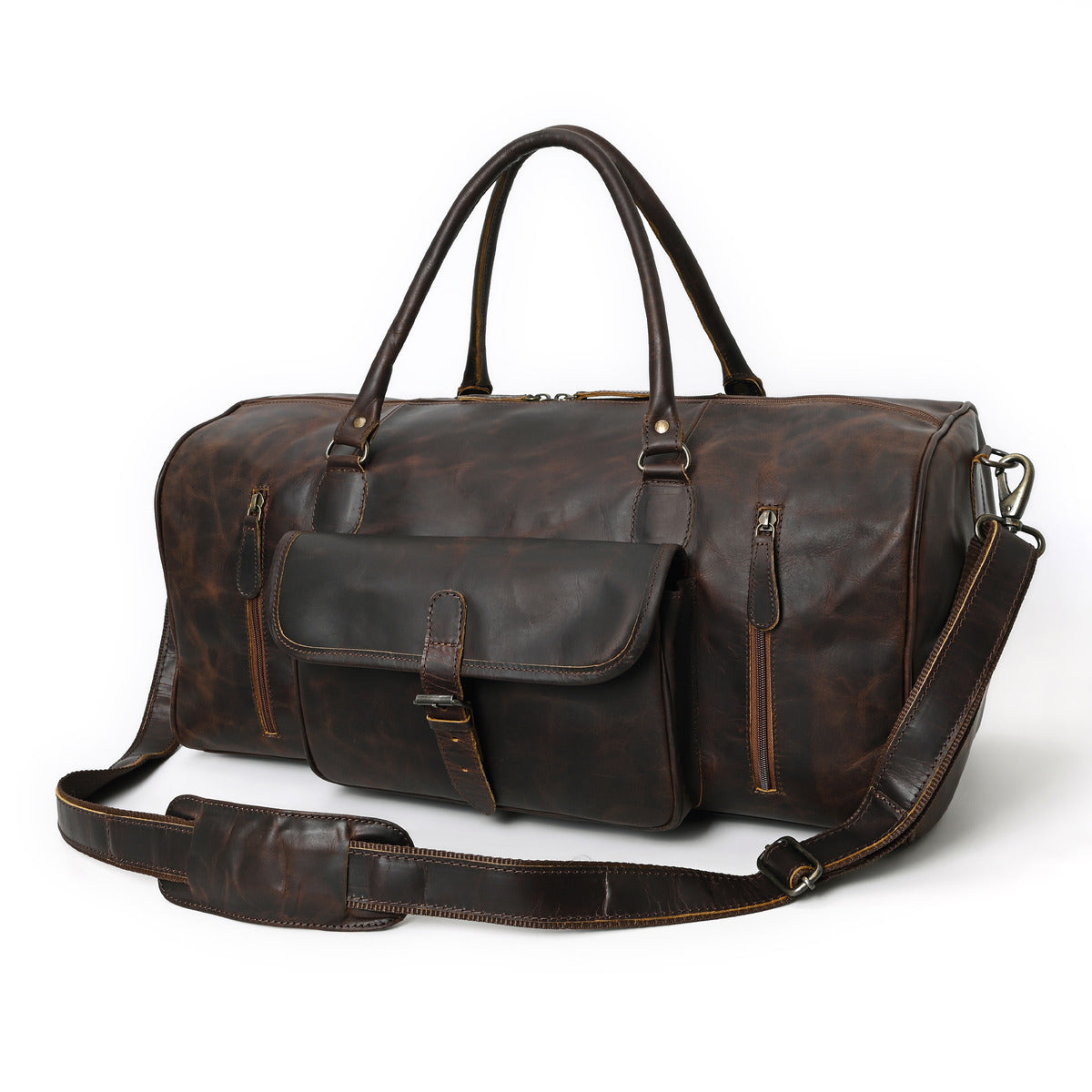 Rusty Hunter Leather Messenger Bag