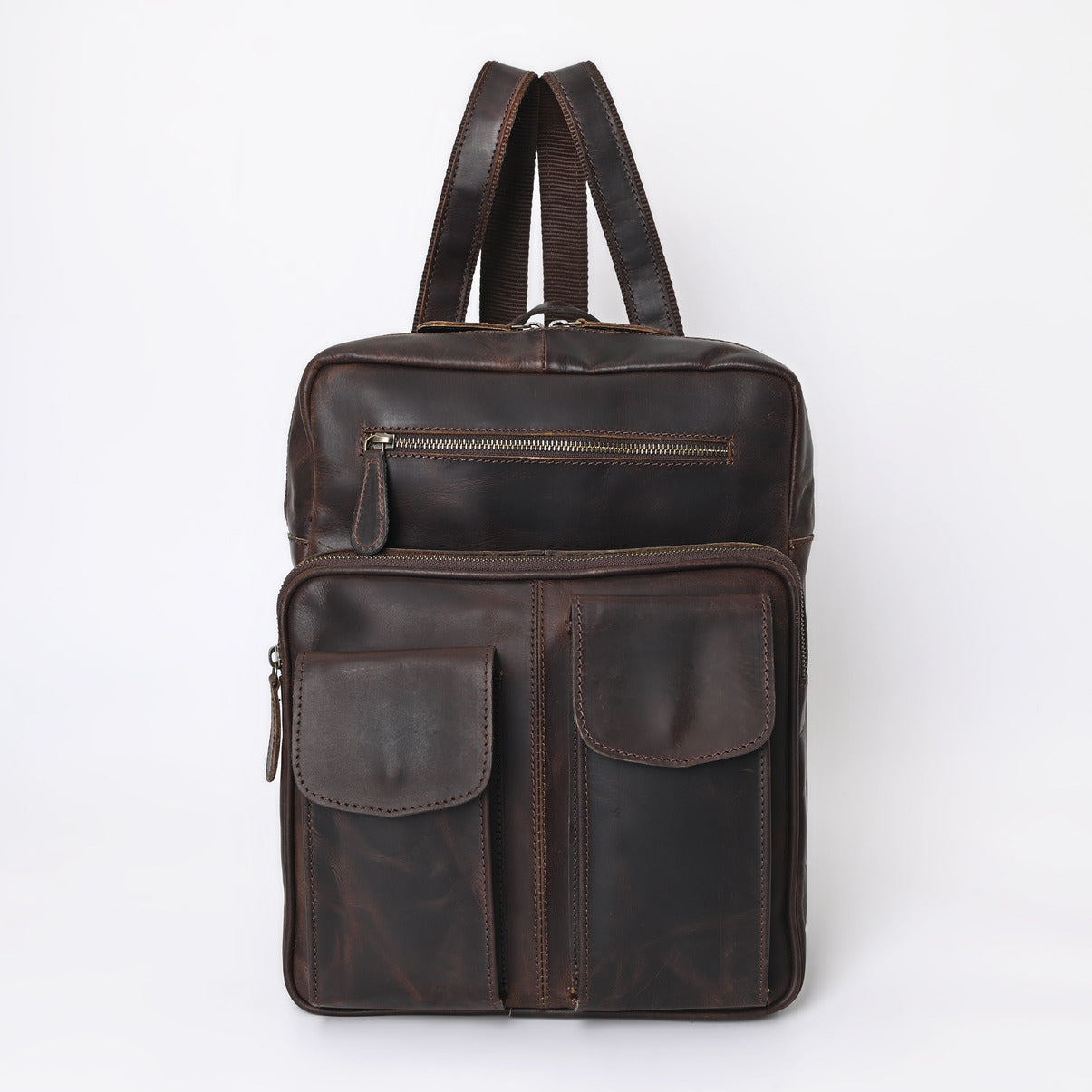 Rusty Hunter Leather Backpack Bag