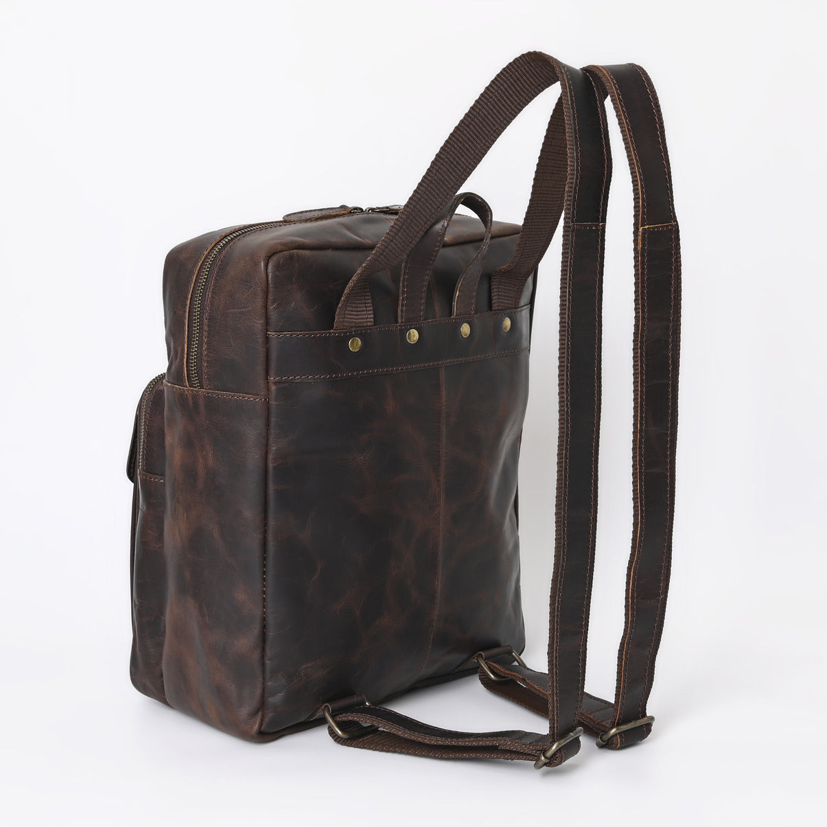 Rusty Hunter Leather Backpack Bag