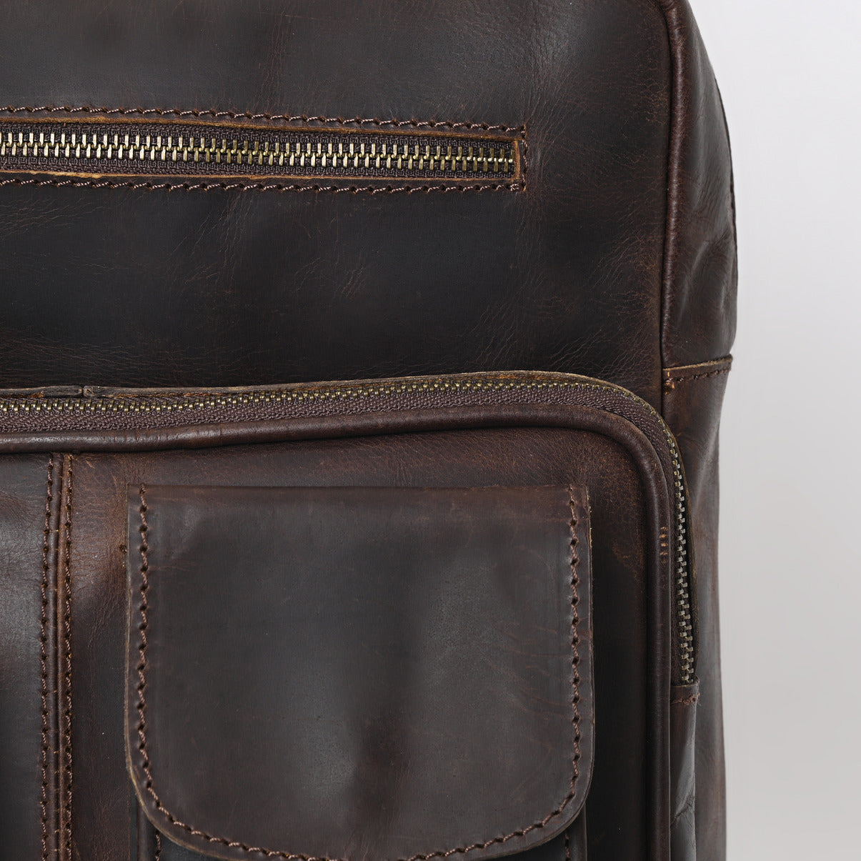 Rusty Hunter Leather Backpack Bag