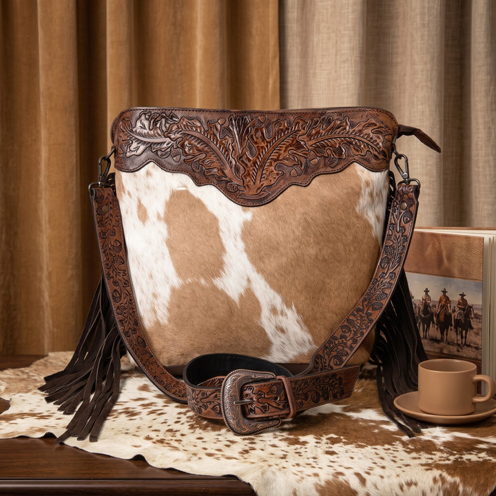 Amanda Tooled Crossbody Bag