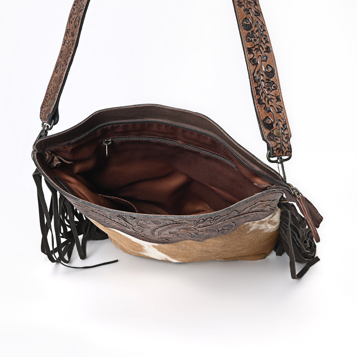 Amanda Tooled Crossbody Bag