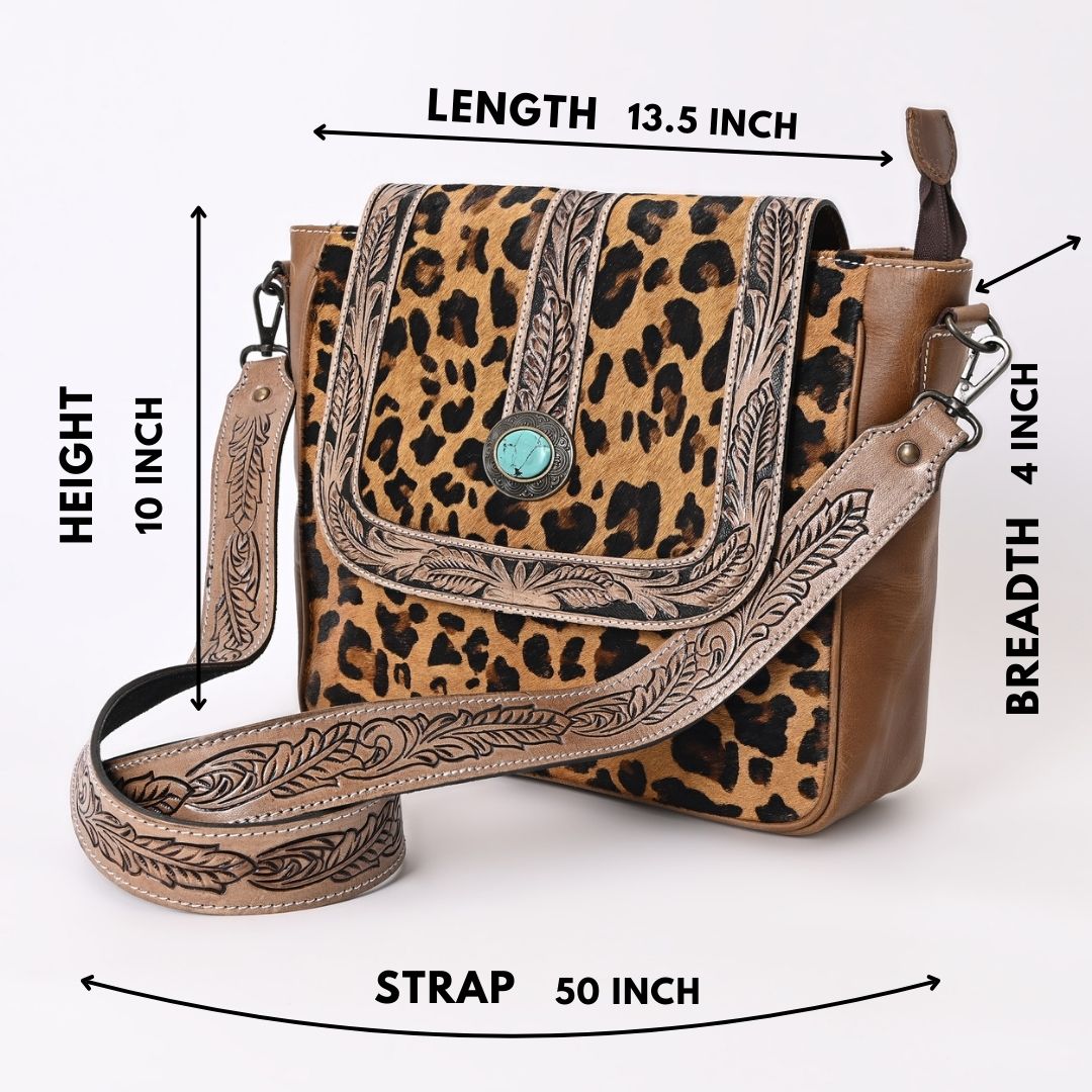 Spotted Jaguar  Hand Tooled Bag