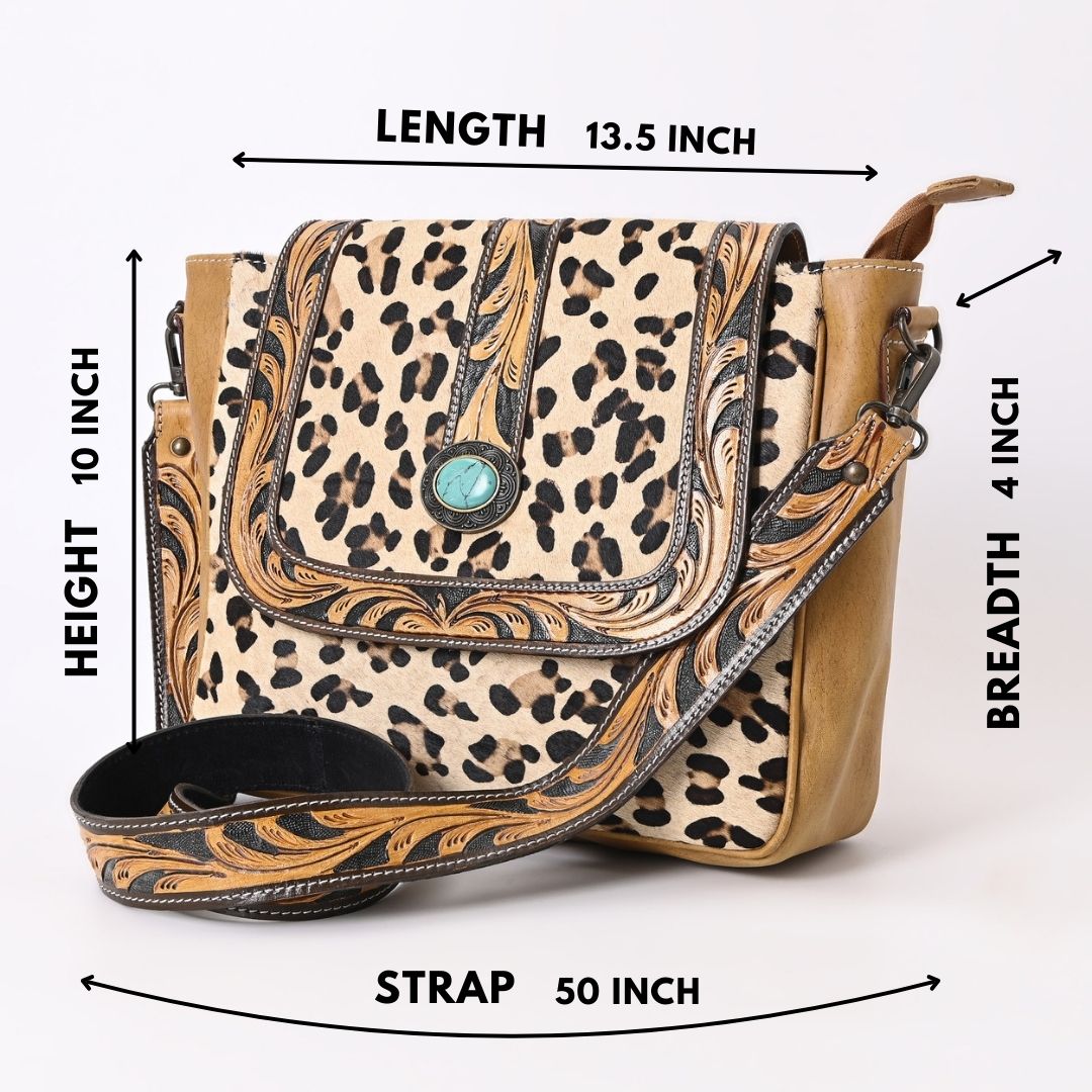 Honey Leaf Hand Tooled Bag