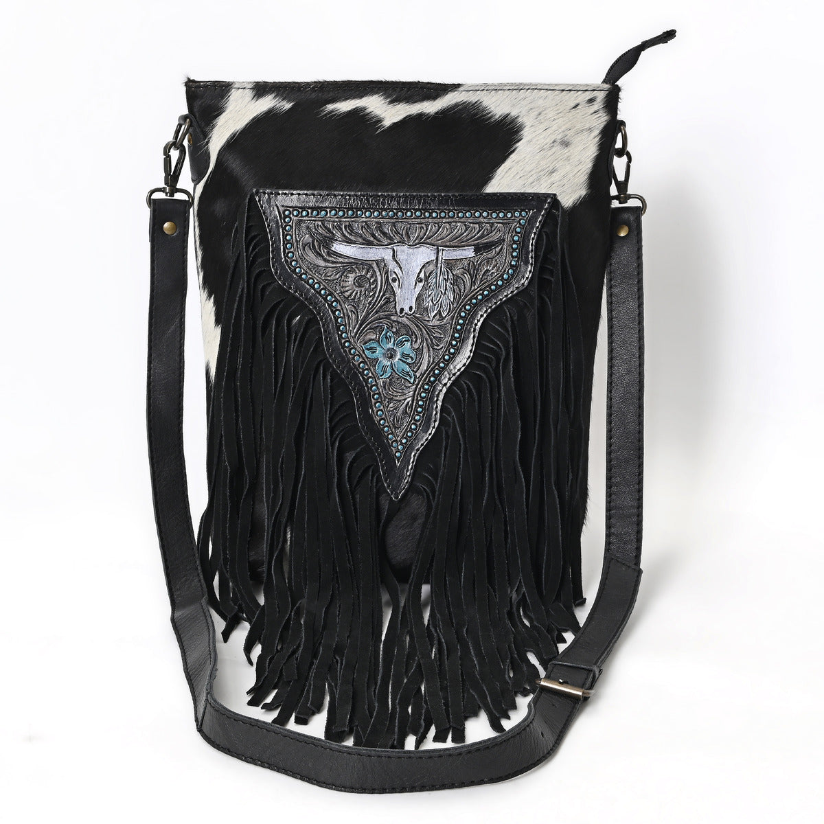 Texas Longhorn Fringe Bag