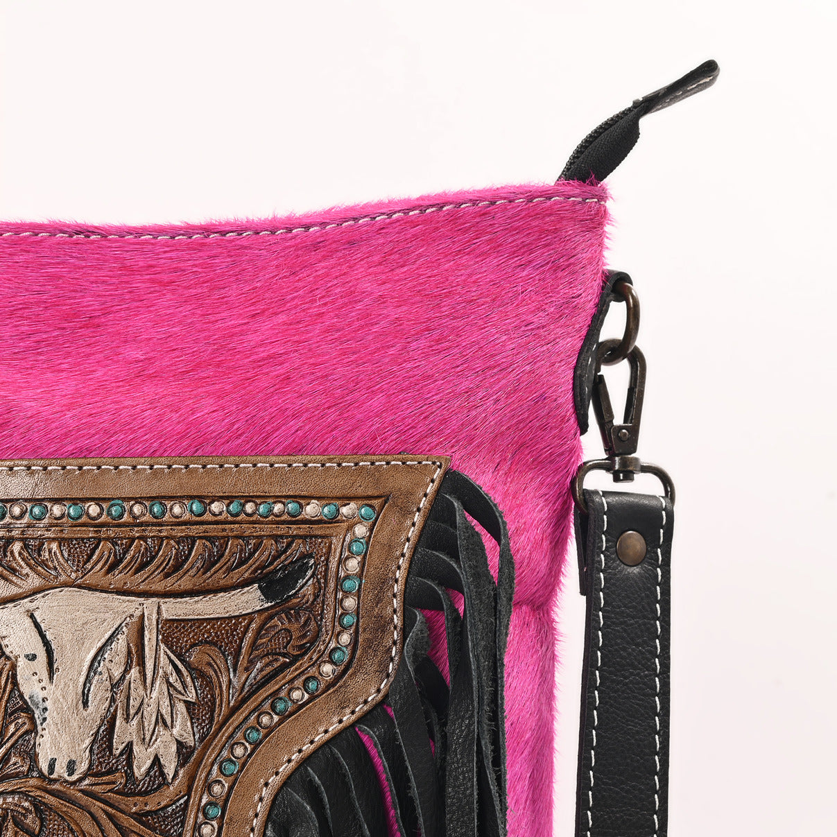 Texas Longhorn Fringe Bag