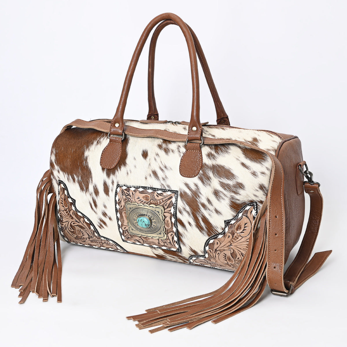 TAN Azetic Concho Duffle