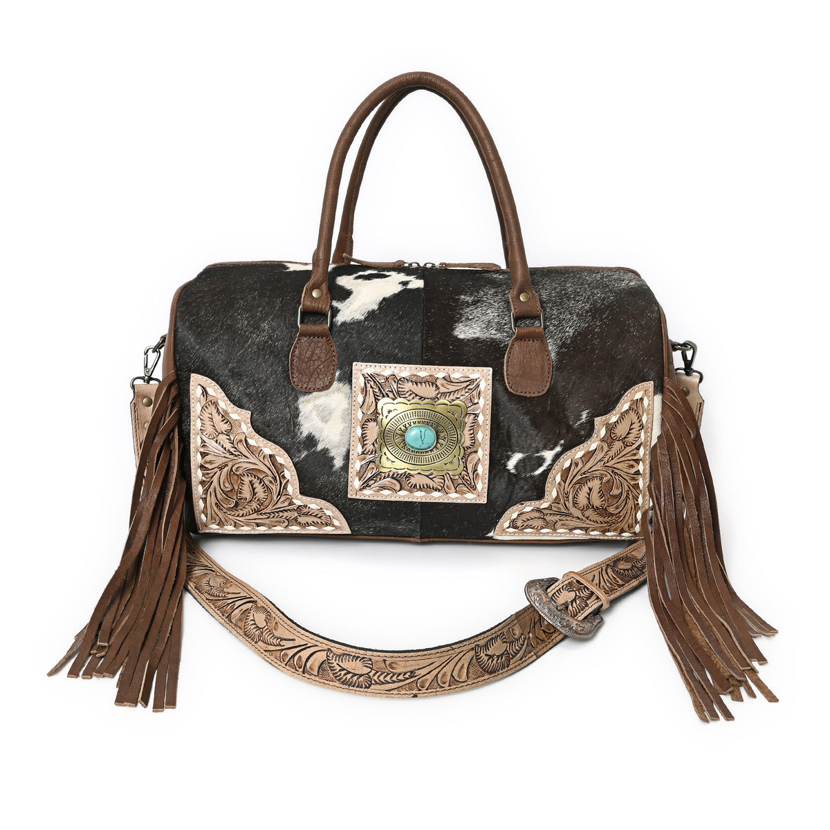 Brown Azetic Concho Duffle