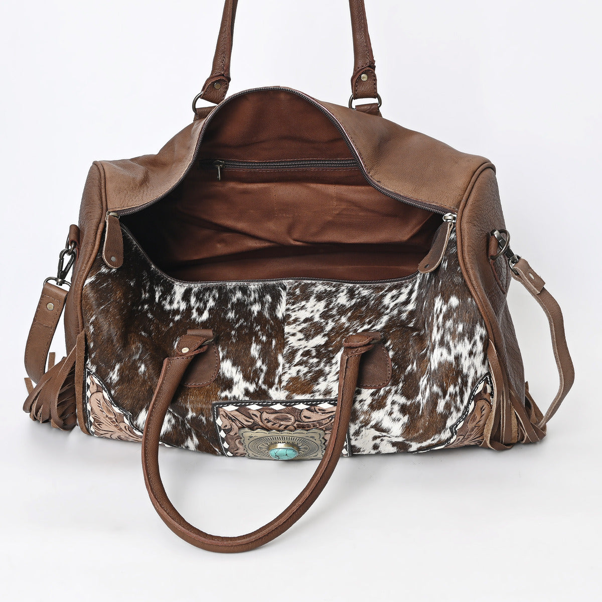 Light Brown Azetic Concho Duffle
