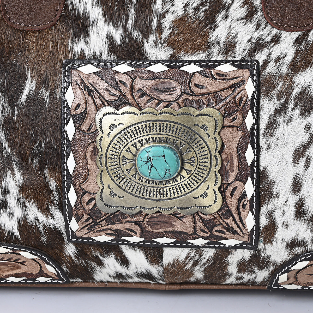 Light Brown Azetic Concho Duffle