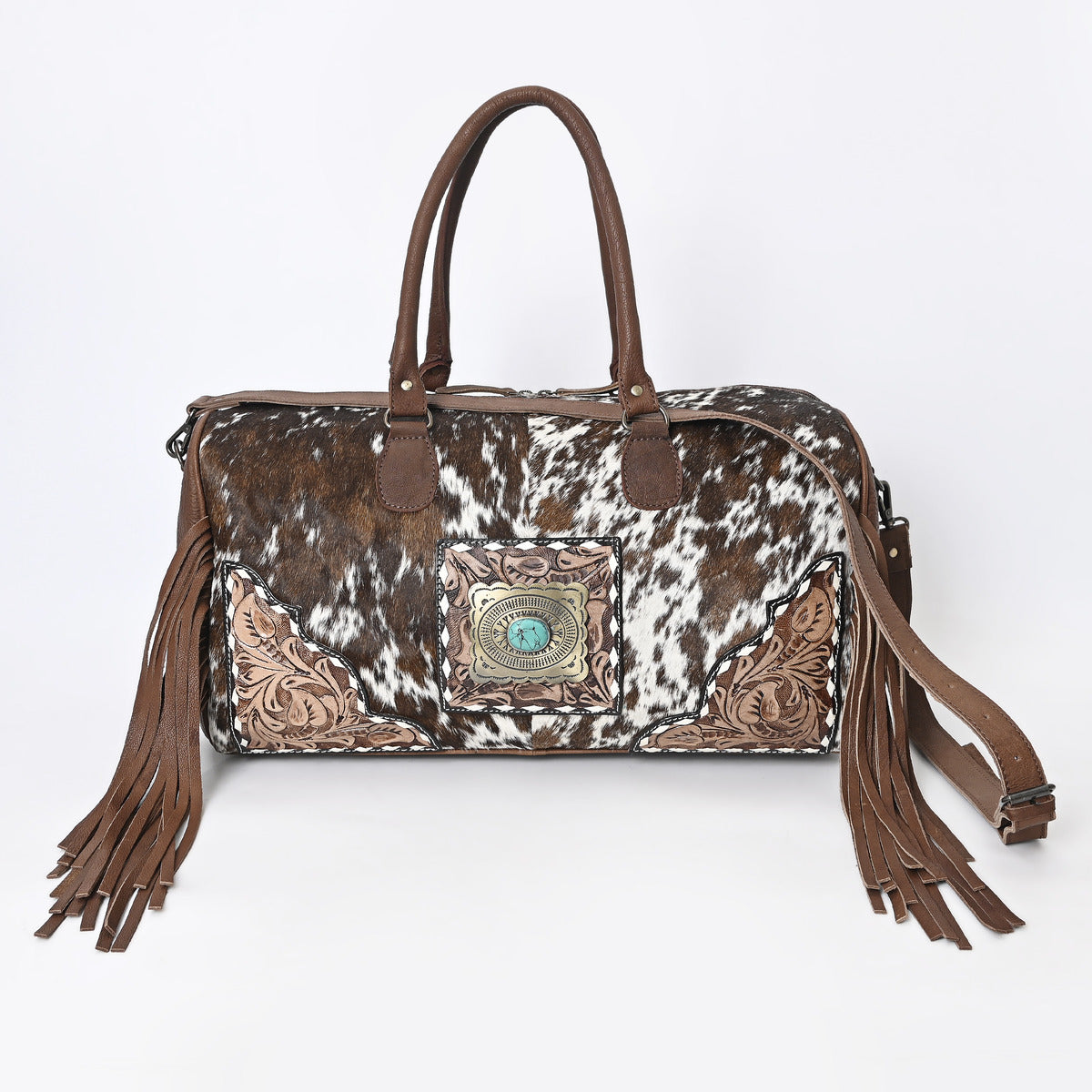 Light Brown Azetic Concho Duffle