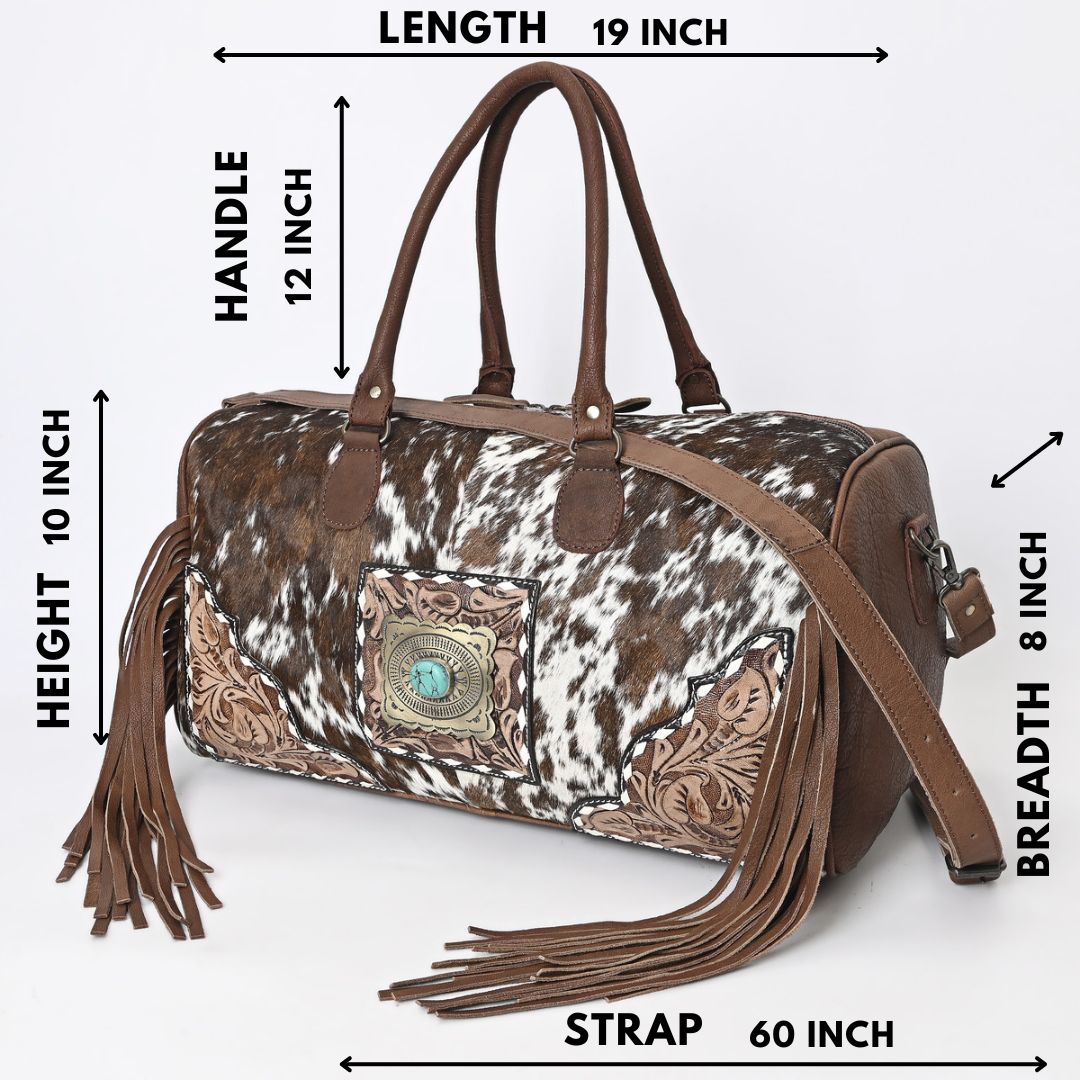 Light Brown Azetic Concho Duffle