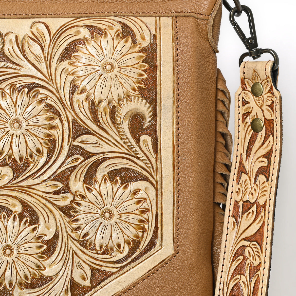 Berlin Handcarved Fringed Shoulder Bag