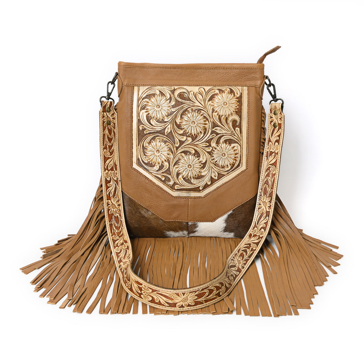 Berlin Handcarved Fringed Shoulder Bag