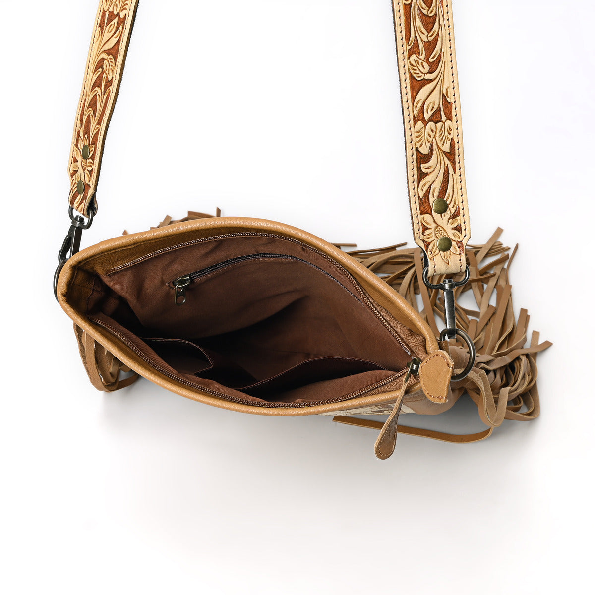 Berlin Handcarved Fringed Shoulder Bag