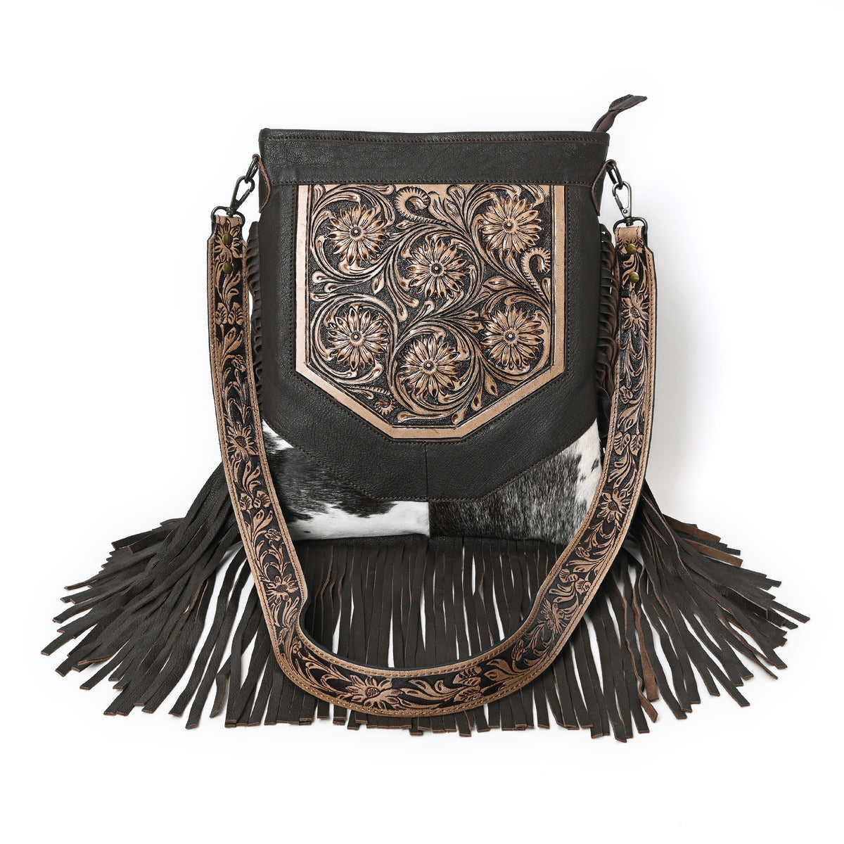 Berlin Handcarved Fringed Shoulder Bag