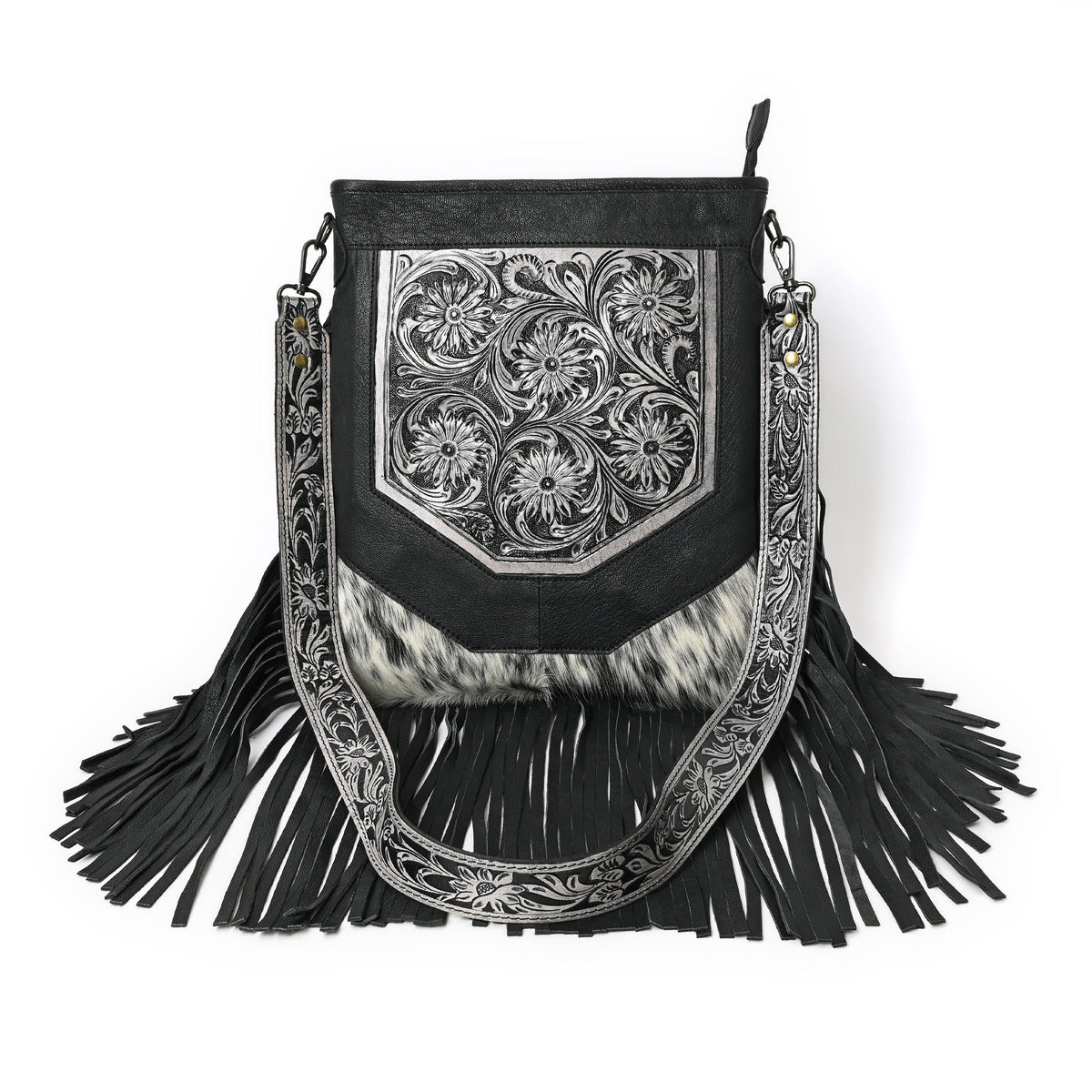 Berlin Handcarved Fringed Shoulder Bag