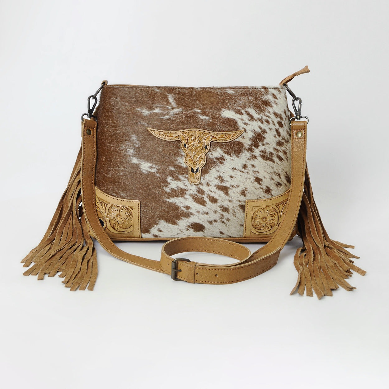 Bull's Eye Fringed Tote Bag