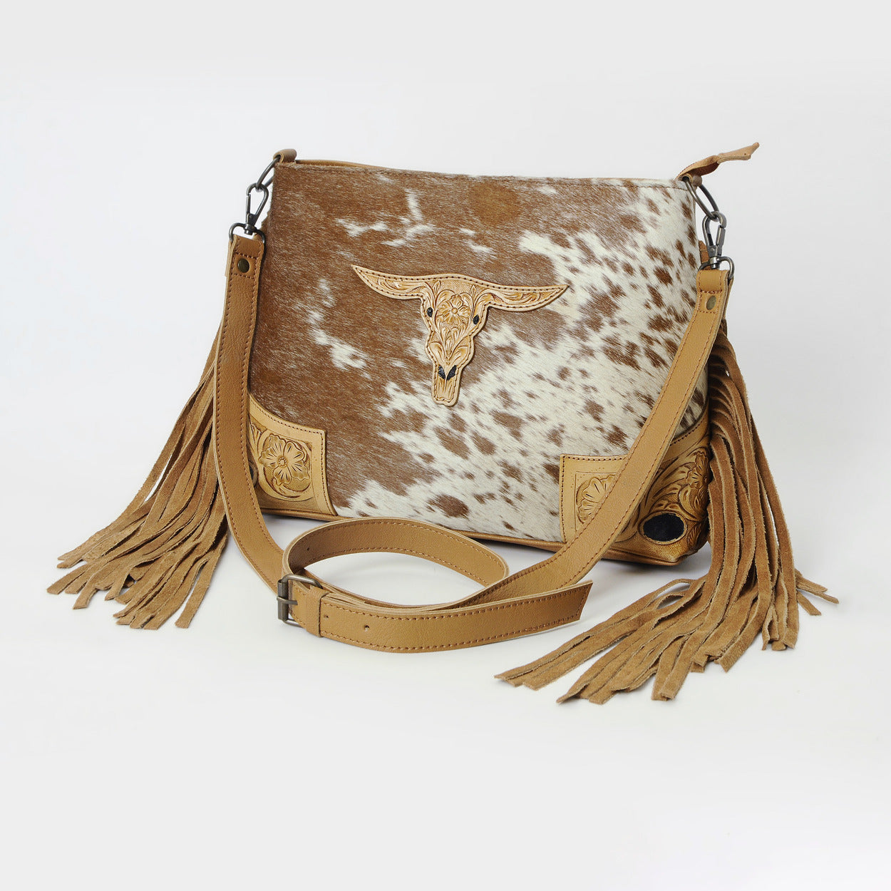 Bull's Eye Fringed Tote Bag