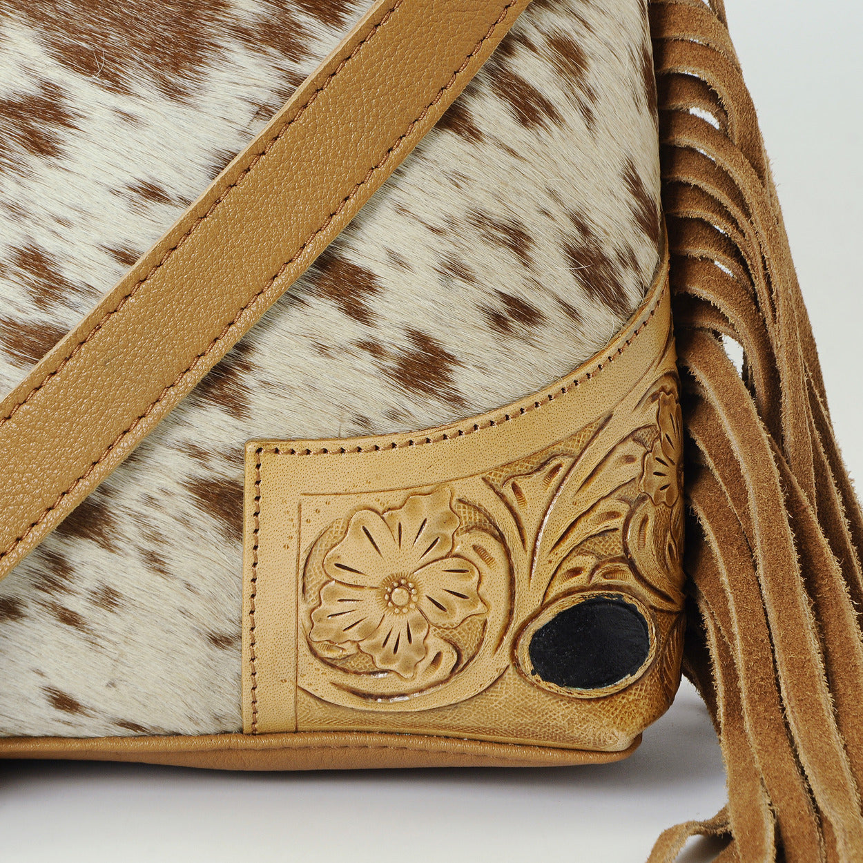 Bull's Eye Fringed Tote Bag